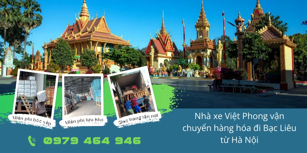 Nhà xe Việt Phong vận chuyển hàng hóa đi Bạc Liêu từ Hà Nội