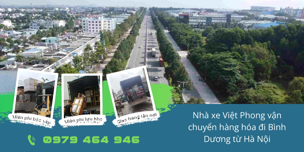 Nhà xe Việt Phong vận chuyển hàng hóa đi Bình Dương từ Hà Nội