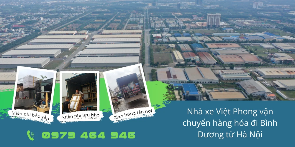 Nhà xe Việt Phong vận chuyển hàng hóa đi Bình Dương từ Hà Nội