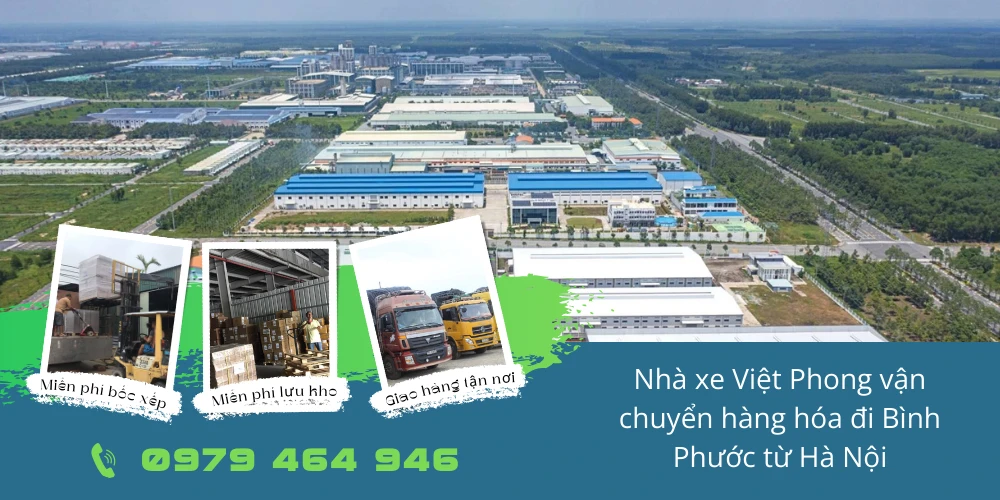 Nhà xe Việt Phong vận chuyển hàng hóa đi Bình Phước từ Hà Nội