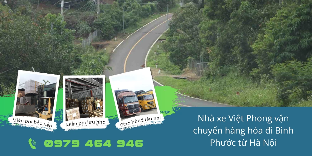 Nhà xe Việt Phong vận chuyển hàng hóa đi Bình Phước từ Hà Nội