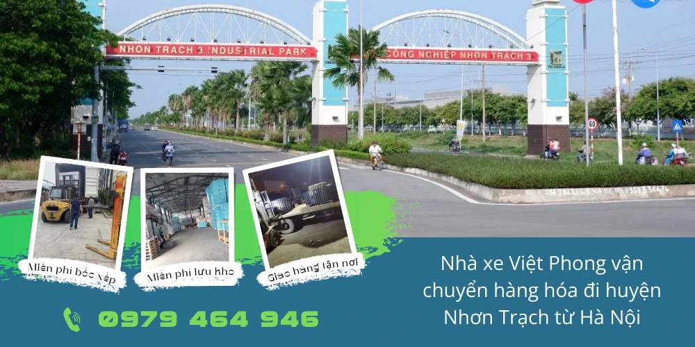 Nhà xe Việt Phong vận chuyển hàng hóa đi huyện Nhơn Trạch từ Hà Nội