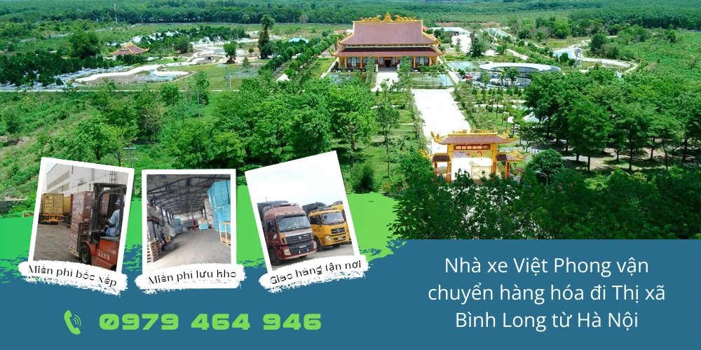 Nhà xe Việt Phong vận chuyển hàng hóa đi Thị xã Bình Long từ Hà Nội