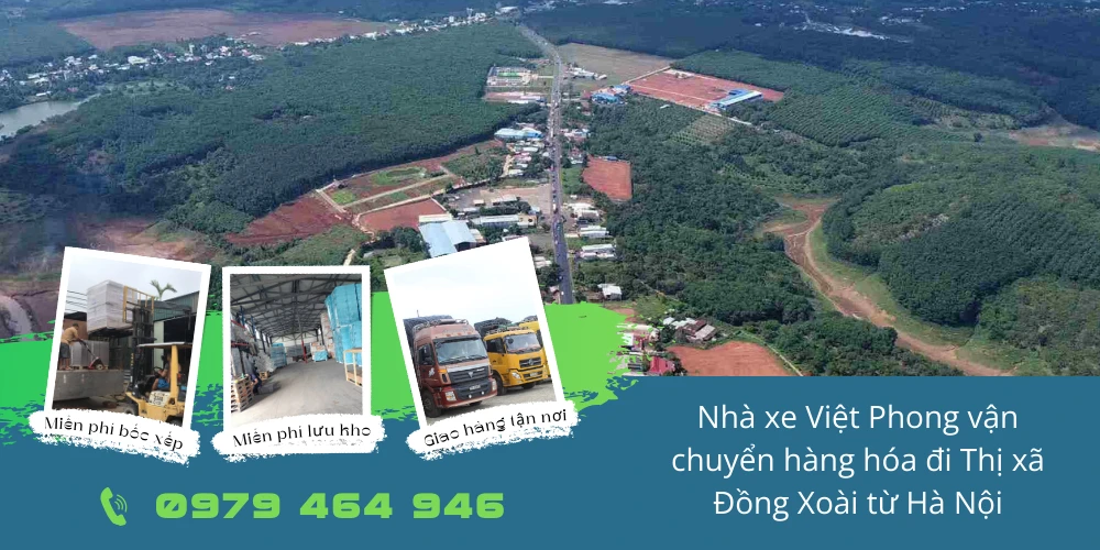 Nhà xe Việt Phong vận chuyển hàng hóa đi Thị xã Đồng Xoài từ Hà Nội