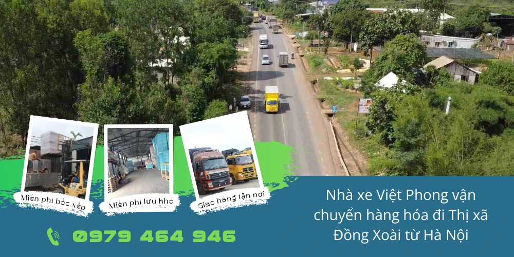 Nhà xe Việt Phong vận chuyển hàng hóa đi Thị xã Đồng Xoài từ Hà Nội