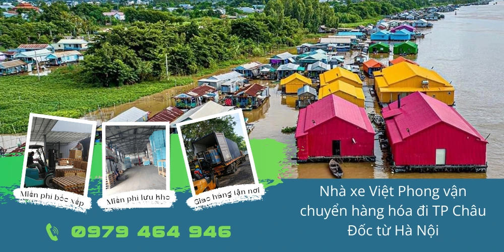 Nhà xe Việt Phong vận chuyển hàng hóa đi TP Châu Đốc từ Hà Nội