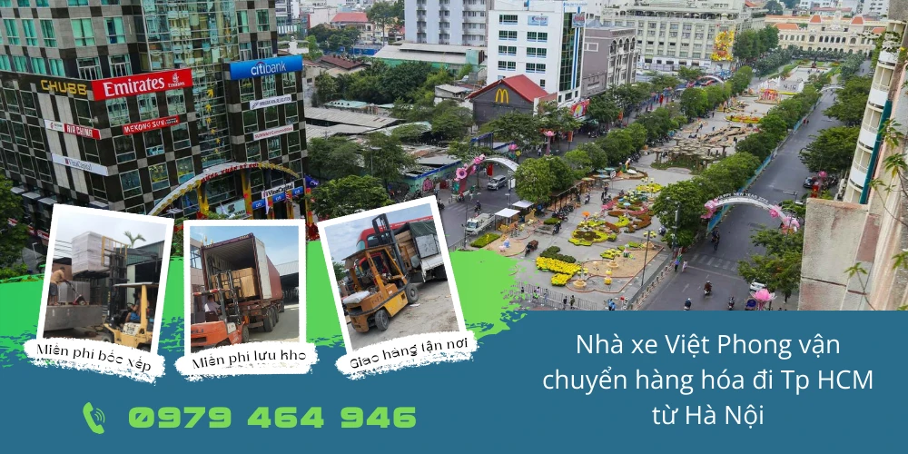 Nhà xe Việt Phong vận chuyển hàng hóa đi Tp HCM từ Hà Nội